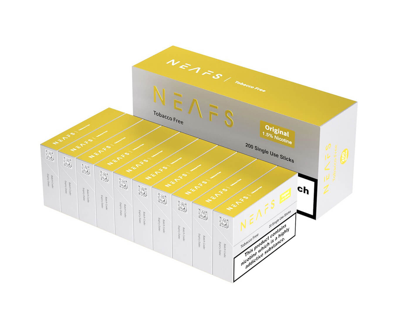 NEAFS Original 1.5% nikotinové tyčinky – karton (200 tyčinek)