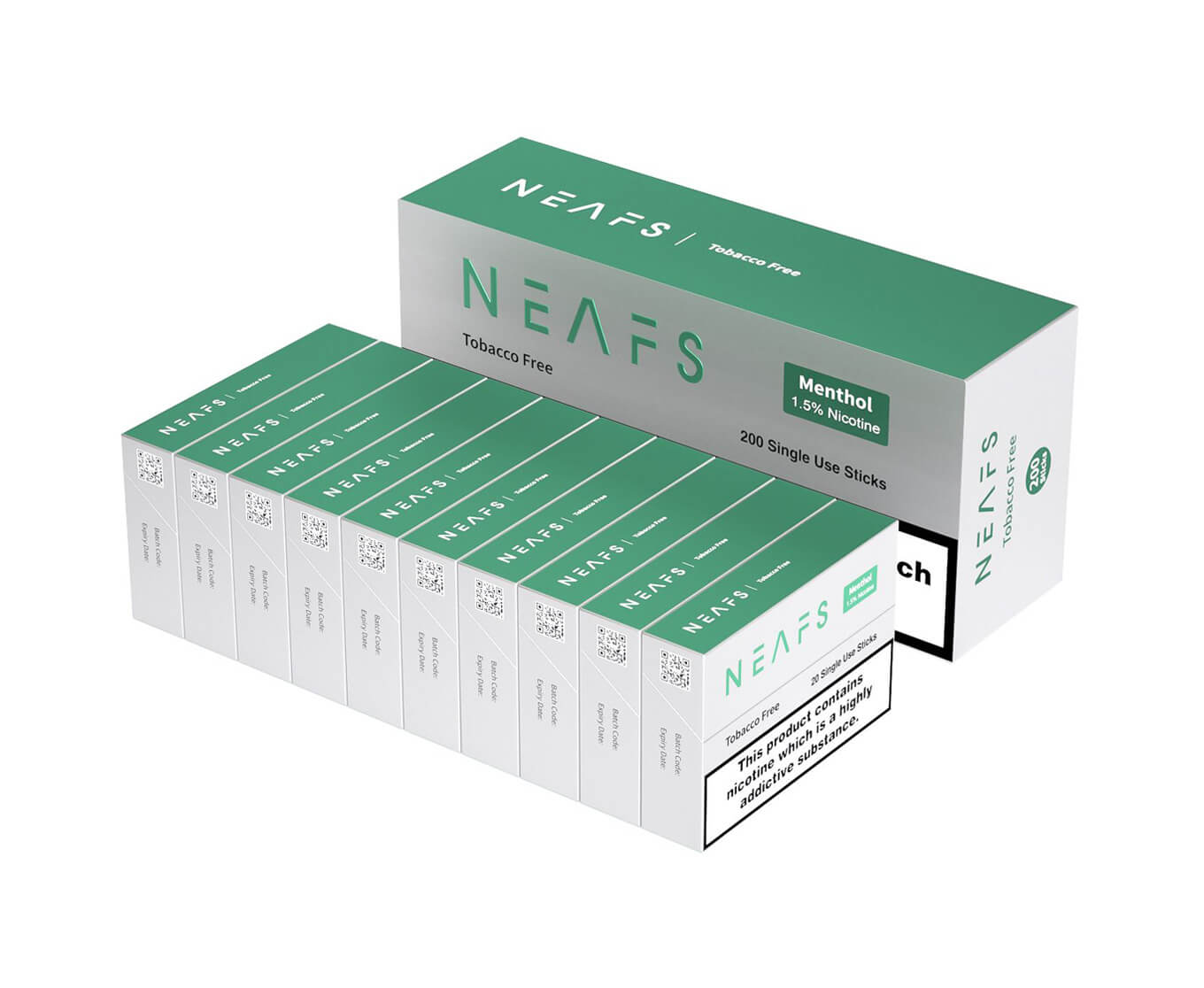 Στικ νικοτίνης NEAFS Menthol 1,5% – Κούτα (200 στικ)