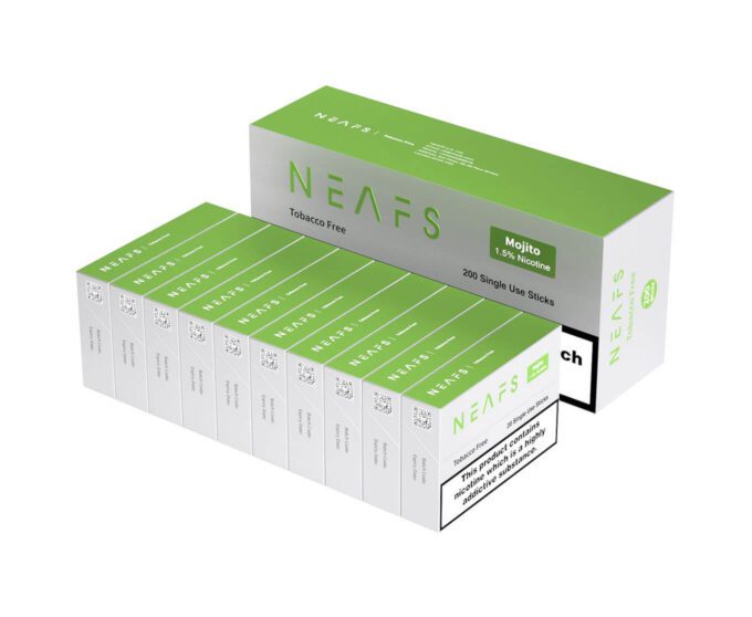 NEAFS Mojito 1.5% Nicotine Sticks - Cartón (200 Sticks)